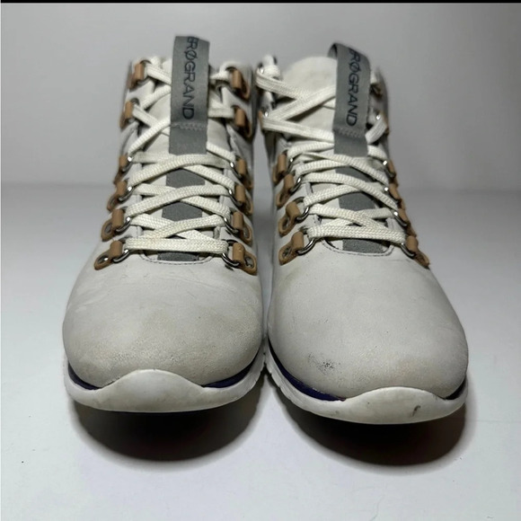 Cole Haan Zerogrand White Gray Hiker Waterproof Boots Women's 7 B  W00158 - Picture 6 of 9
